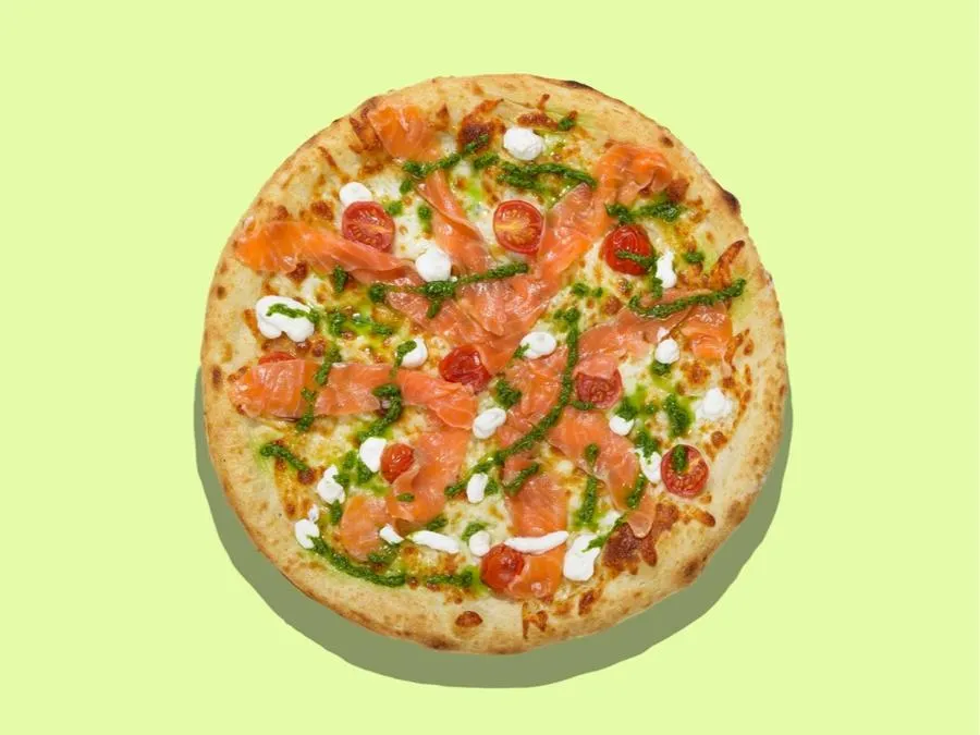 Лосось, крем-сыр и песто (Классика, 30см.)