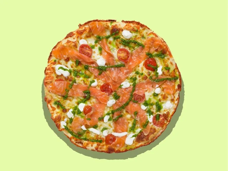 Лосось, крем-сыр и песто (Детройт, 30см)